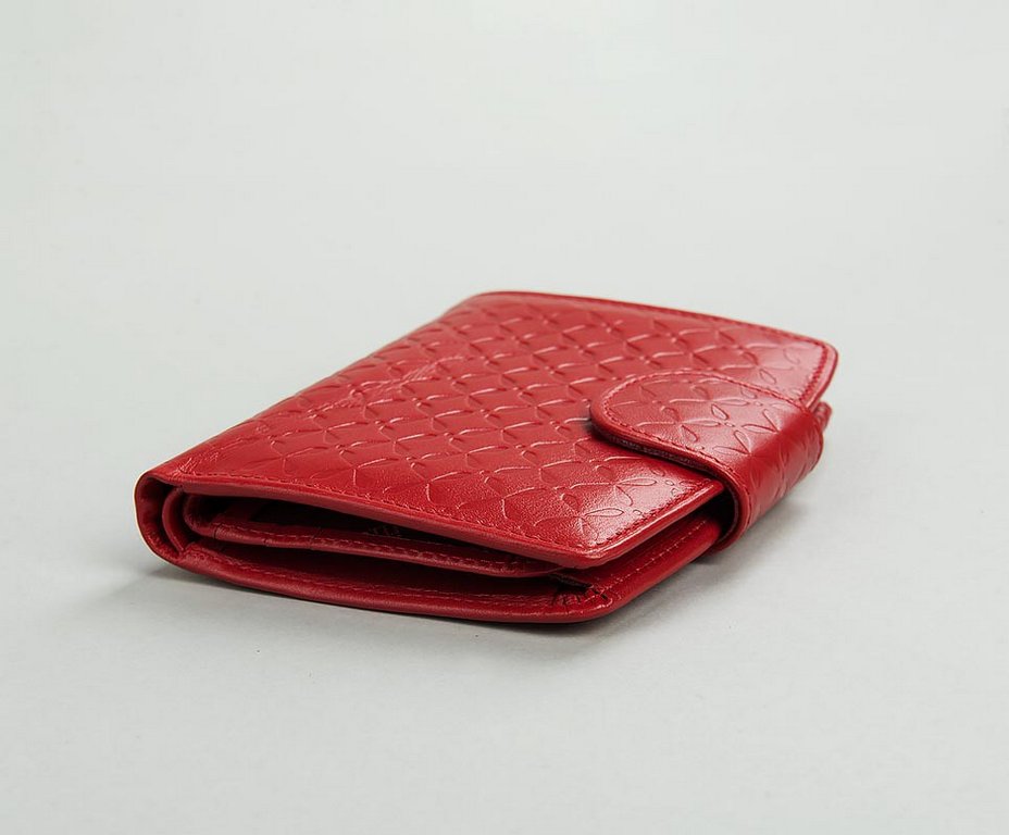 Портмоне D.Morelli женское "Red ts" среднее, нат.кожа