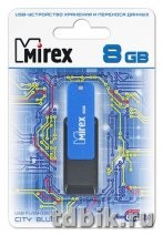Флеш-диск  8Gb  Mirex  CITY BLUE