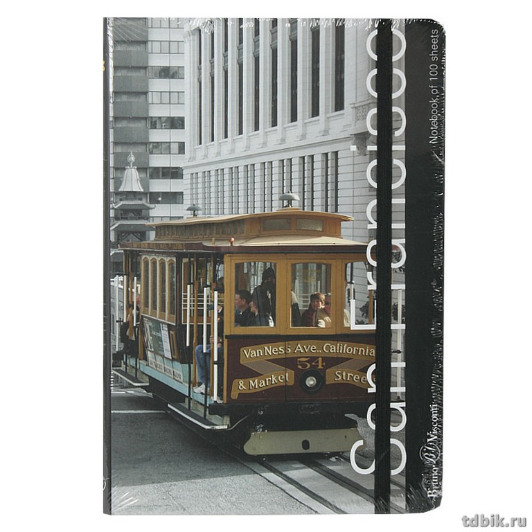 Блокнот А5 100л., 148*210 мм, обложка на резинке, ляссе "Megapolis Art. Города"