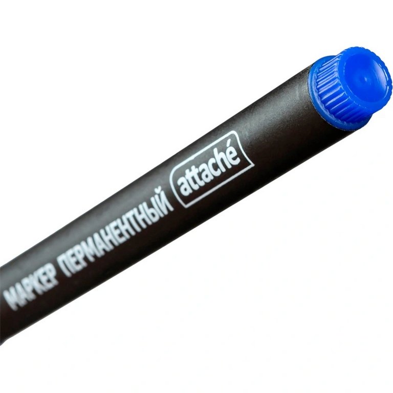 Маркер перманентный  1,0 мм Attache круглый синий