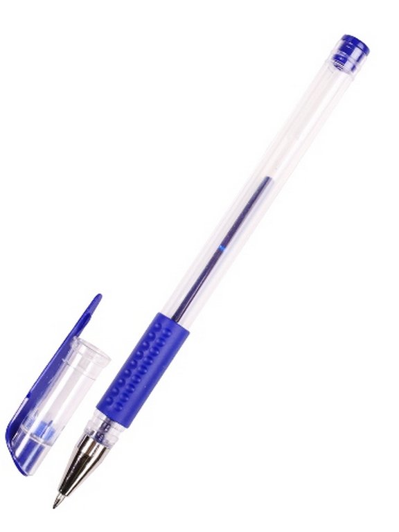 Ручка гелевая Legend резин. упор 0,7мм синяя  (стерж.130мм, линия 0,5мм)