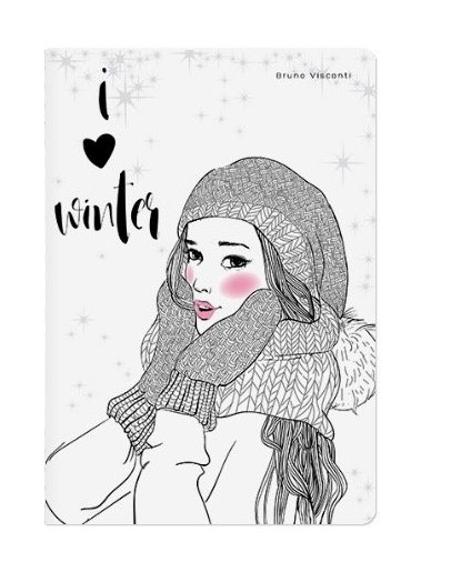 Тетрадь 40 лист кл. А5 на сшивке "I LOVE WINTER"