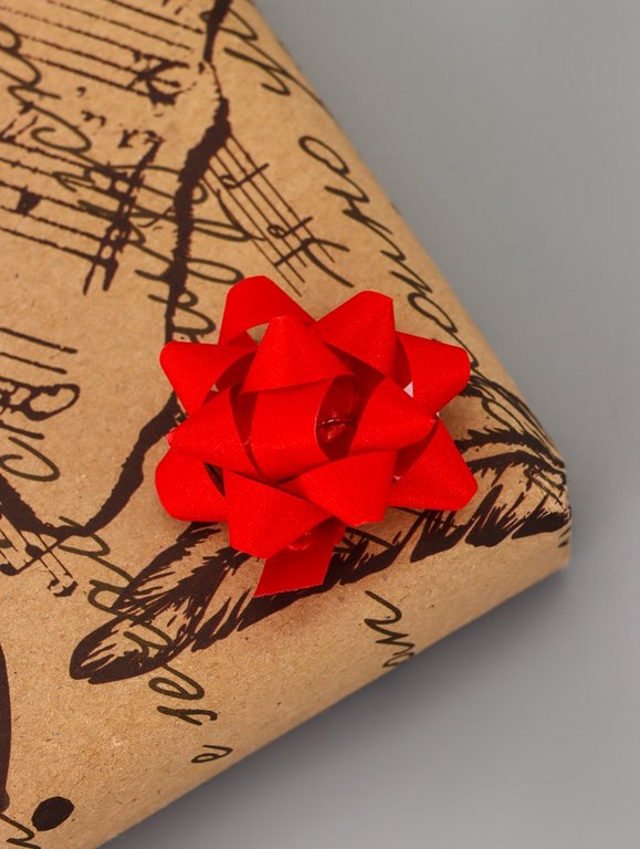 Бант Звезда  3,5см (ассорти) с блестками