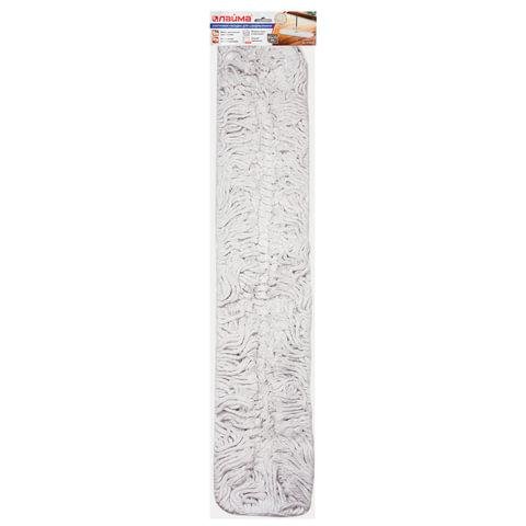 Моп для швабры LAIMA (хлопок) для цельной швабры-рамки 90 см, карман и завязки