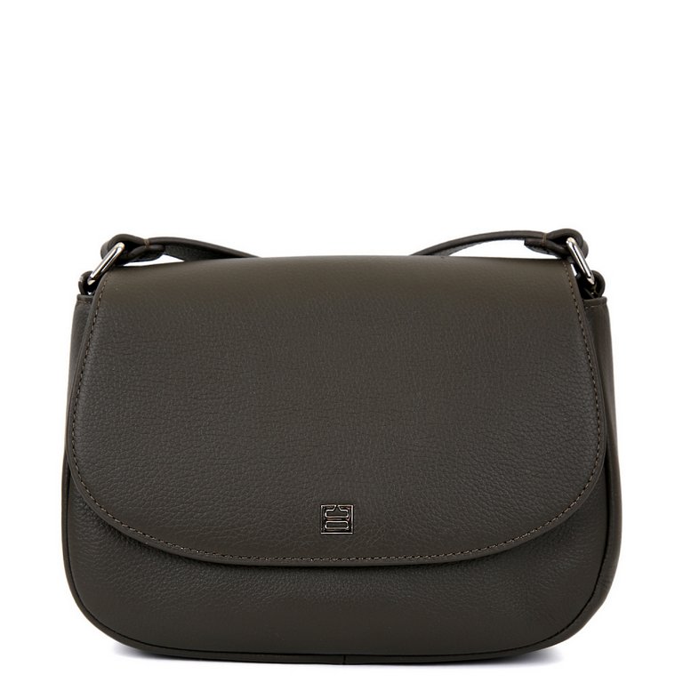 Сумка женская FABRETTI 20*16*8см, нат. кожа, табачный