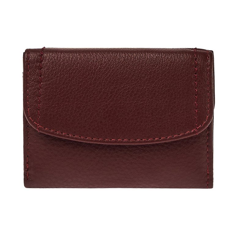Портмоне Dr.Koffer 9,5*7,5 см, нат. кожа, бордовый