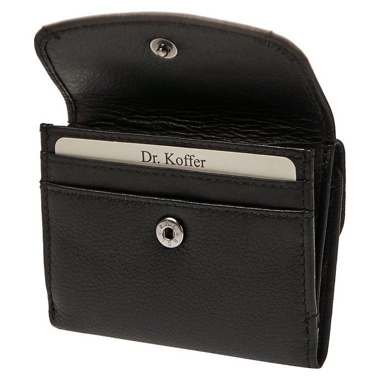 Портмоне Dr.Koffer 9,5*7,5 см нат. кожа, черный