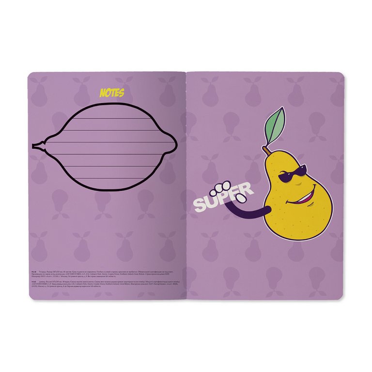 Тетрадь 40 лист кл. А5 на сшивке "MR.LEMON"