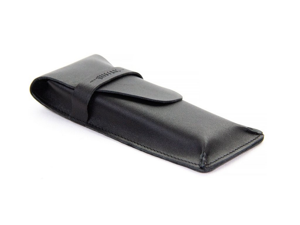 Футляр для очков D.Morelli, 7*17,5*3см, нат. кожа, черный