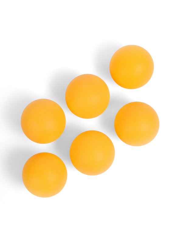Мяч для настольного тенниса, набор 6 шт., цвет оранжевый