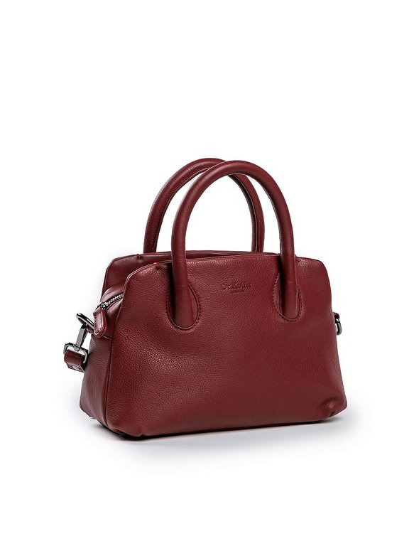 Сумка женская Dr.Koffer 28х19х13см см, нат.кожа бордовая