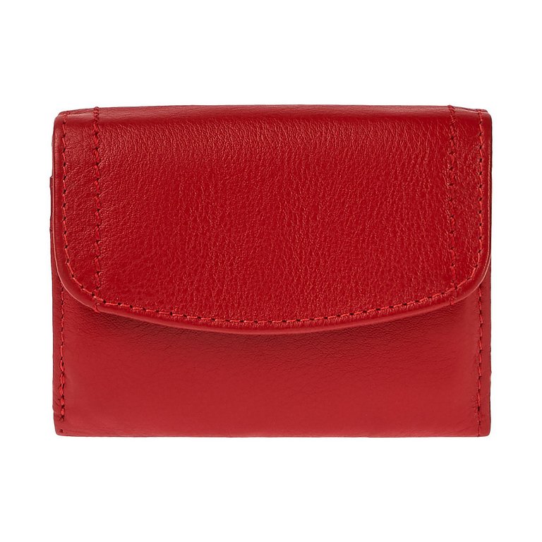 Портмоне Dr.Koffer 9,5*7,5 см, нат. кожа, красный