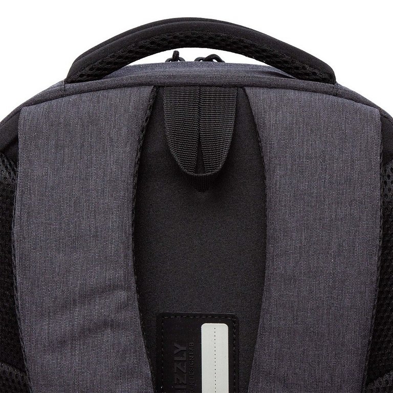 Рюкзак молодежный мужской Grizzly 45*32*23 см., тем. серый