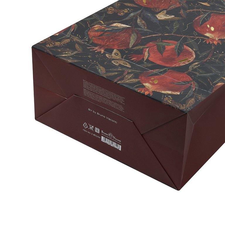 Пакет бумажный 26*32,4см матовый "Flora. Гранат" BrunoVisconti