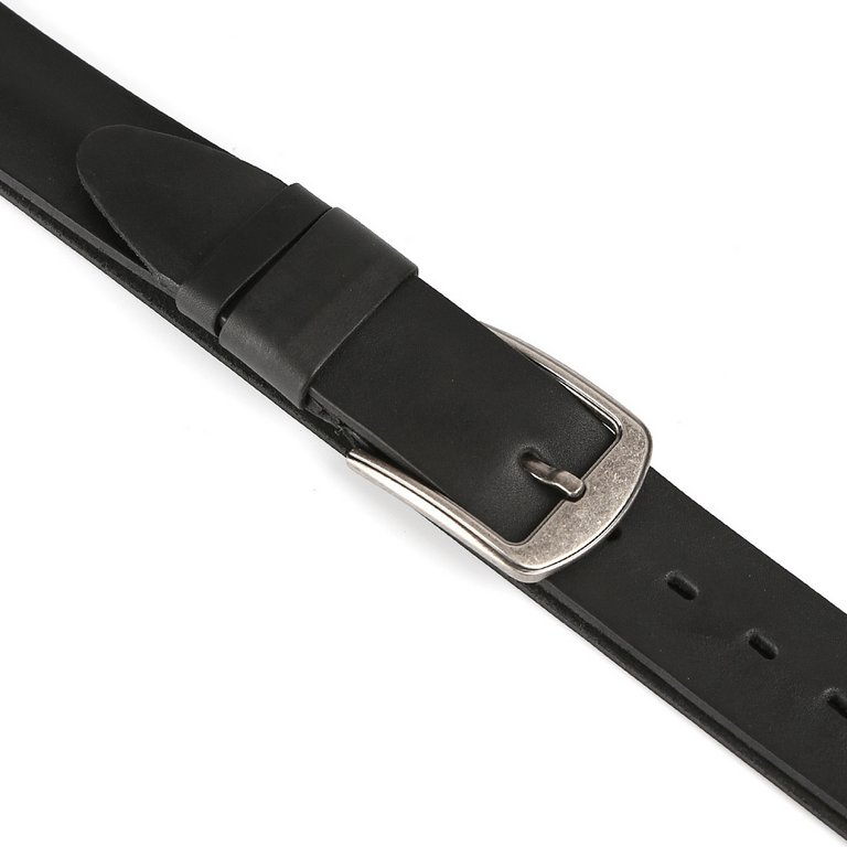 Ремень LEO VENTONI мужской, 40 мм, натуральная кожа, размер 130, черный
