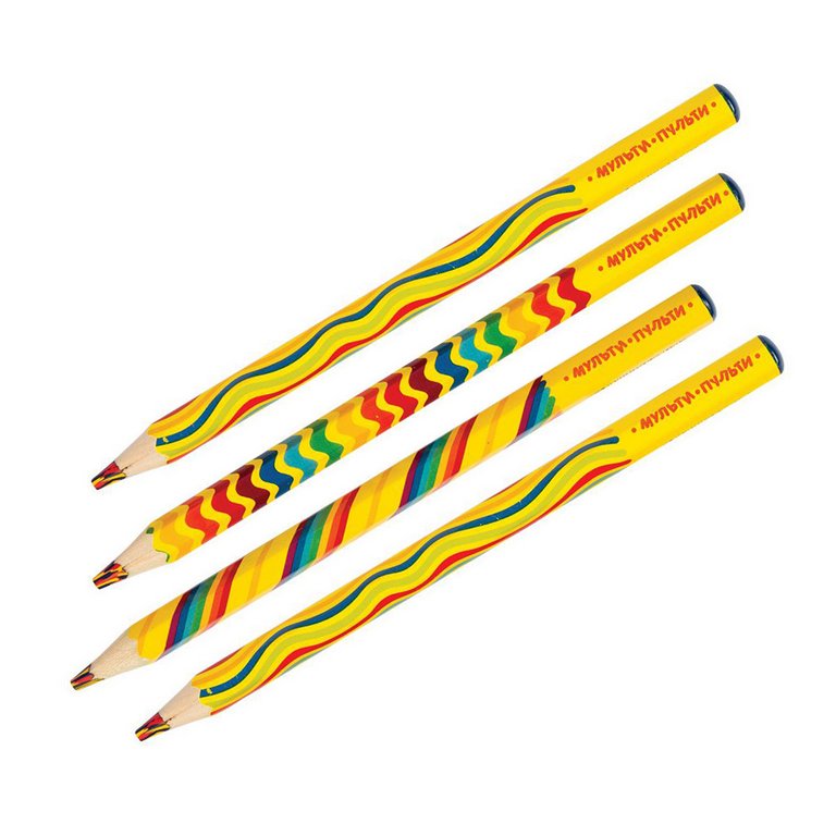 Карандаш многоцветный Мульти-Пульти "Енот и радуга", утолщенный