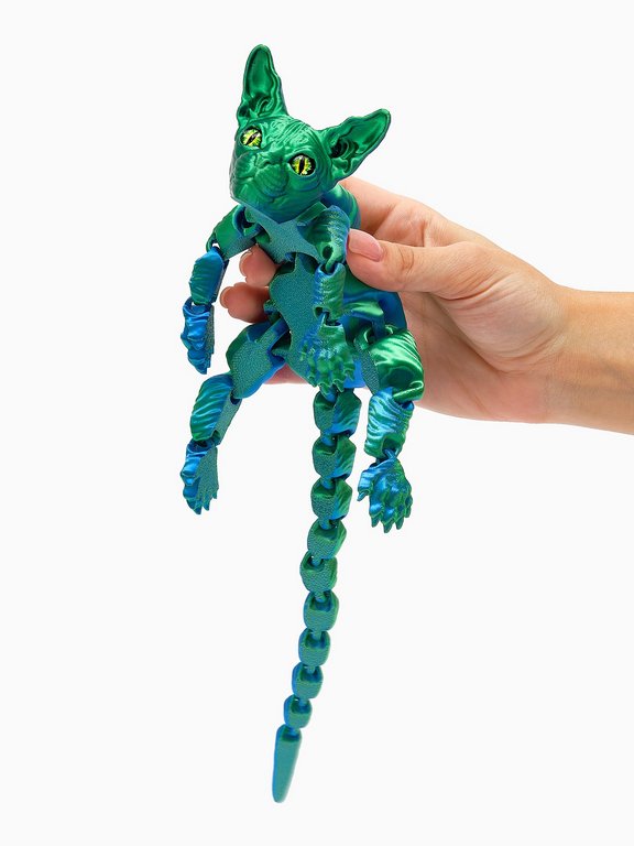 Игрушка Фигурка "Кот Сфинкс", подвижная, 3Д - печатная игрушка