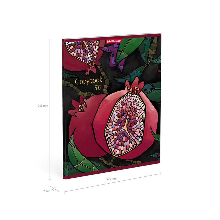 Тетрадь 96 лист кл. А5 на скрепке "Juicy Granate"