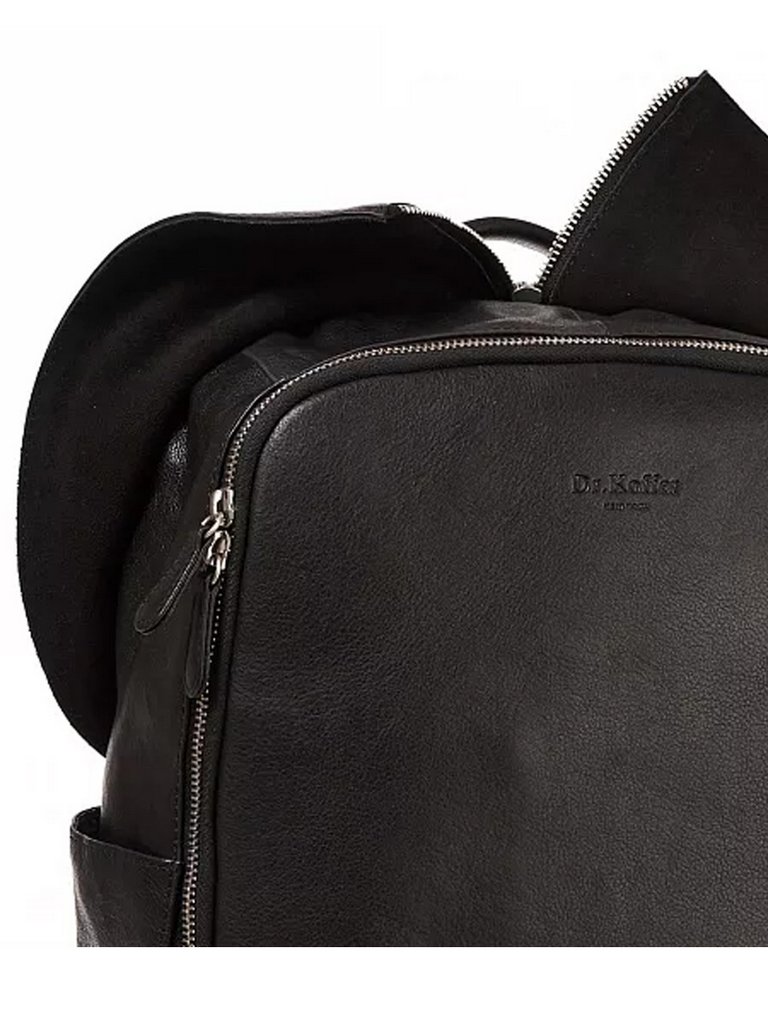 Рюкзак молодежный мужской  Dr.Koffer натуральная кожа 39*30*15см, черный