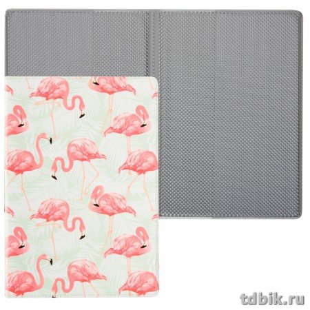 Обложка для паспорта "Фламинго" ПВХ