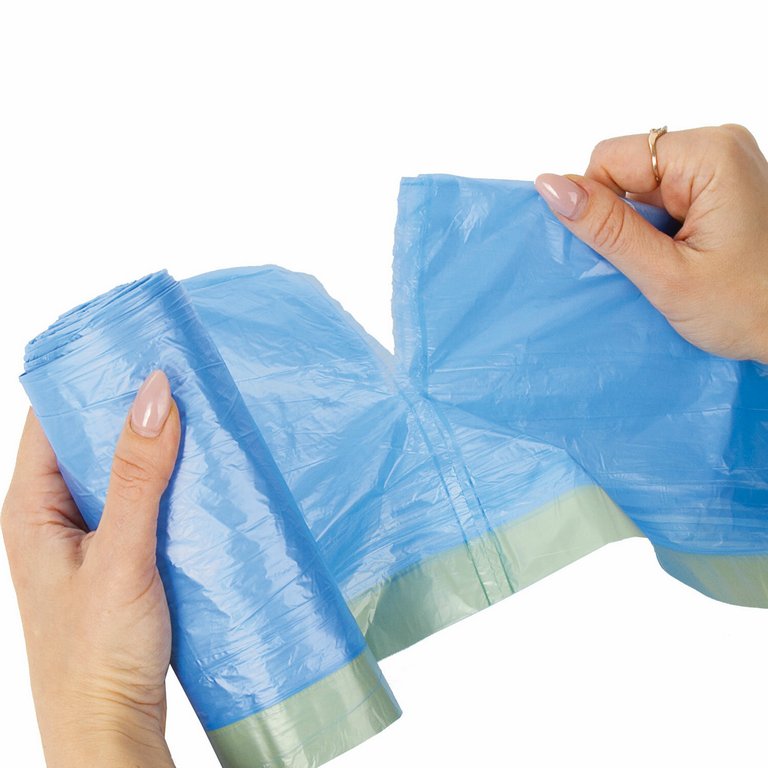 Мешки для мусора  60л. 20 шт/рул (12 мкм) ПНД LAIMA с завязками 55*62 см. синие