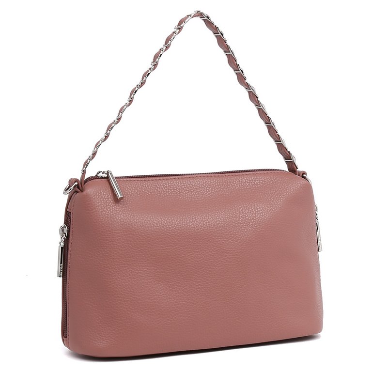 Сумка женская Palio 25х18х10 см, нат. кожа, темно-розовый