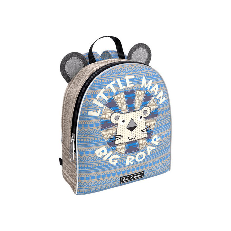 Рюкзак детский для мальчика ErichKrause EasyLine Mini "Young Lion" 25*22*11см, синий