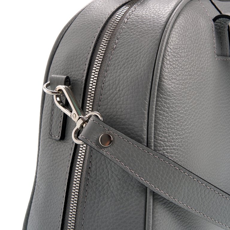 Сумка женская Dr.Koffer 31х25х11см см, нат.кожа серебристый