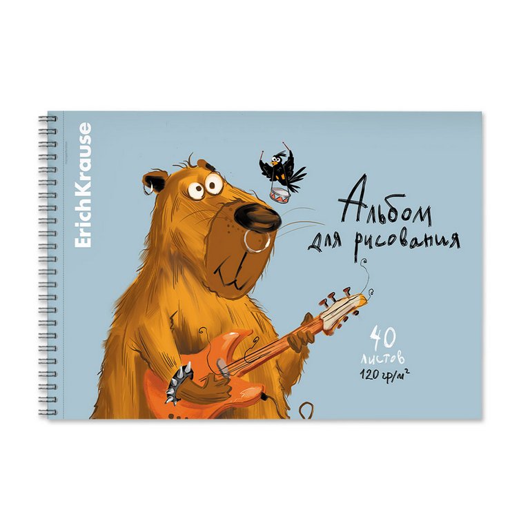 Альбом для рисования А4 40л. на спирали "Happy Capy"