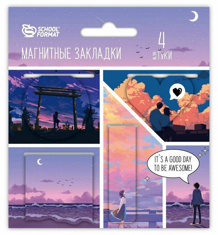 Закладка магнитная 3 шт/уп "АНИМЕ КОМИКС" LOREX