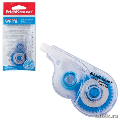 Корректирующая лента в диспен. 5 мм х 8 м Erich Krause Techno white