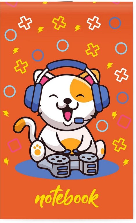 Блокнот А6  30л., 105*148 мм, на скрепке Lamark "Little Gamers"