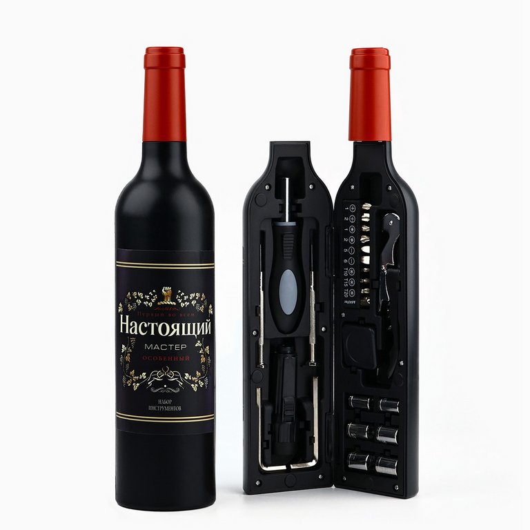 Набор инструментов "Настоящий мужчина" в бутылке, 23 предмета