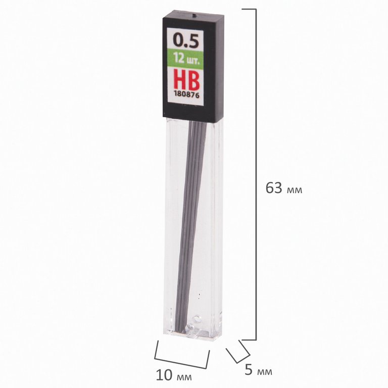 Стержни для мех. кар. 0.5 мм НВ 12шт STAFF "EVERYDAY"