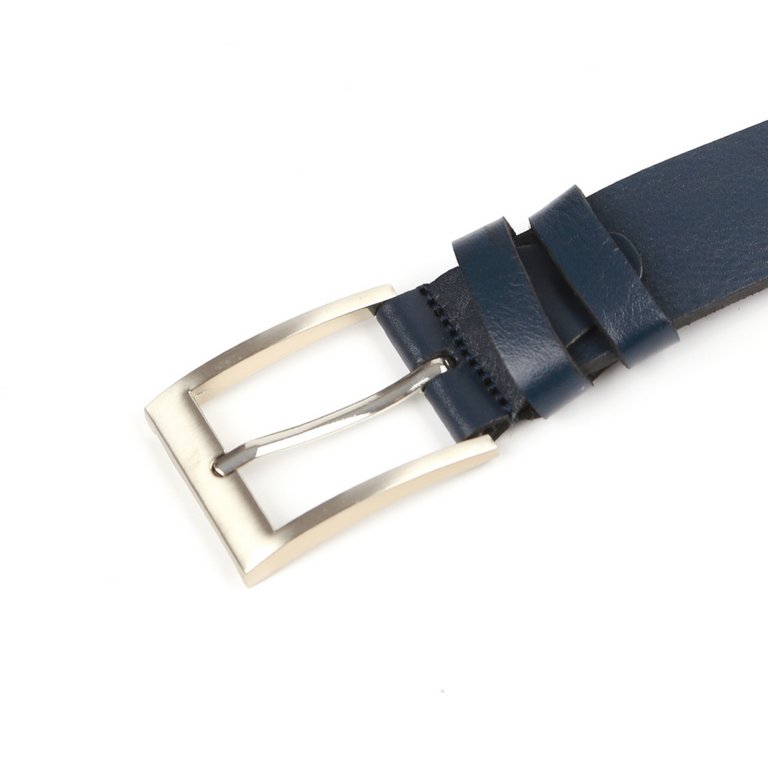 Ремень FABRETTI мужской, натуральная кожа, размер 130, синий