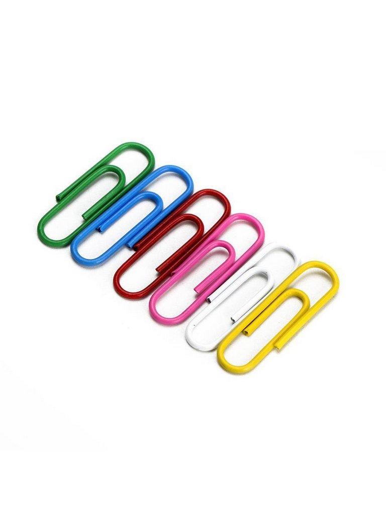Скрепки 33 мм 100 шт/уп цветные inФОРМАТ