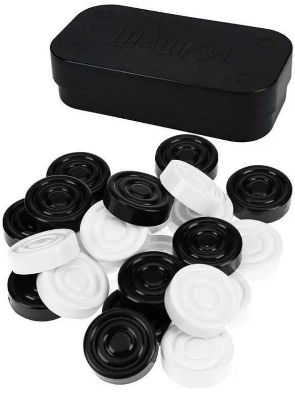 Игра настольная Шашки (пластик) в коробке