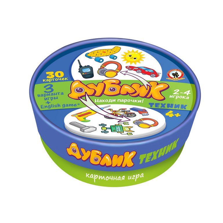 Игра настольная  .4+ с карточками Дублик "Техник" (2-4 игрока) Русский стиль