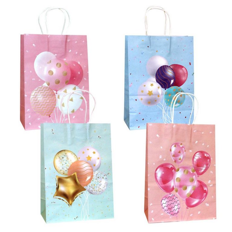 Пакет бумажный 18*25см крафт "Шарики"