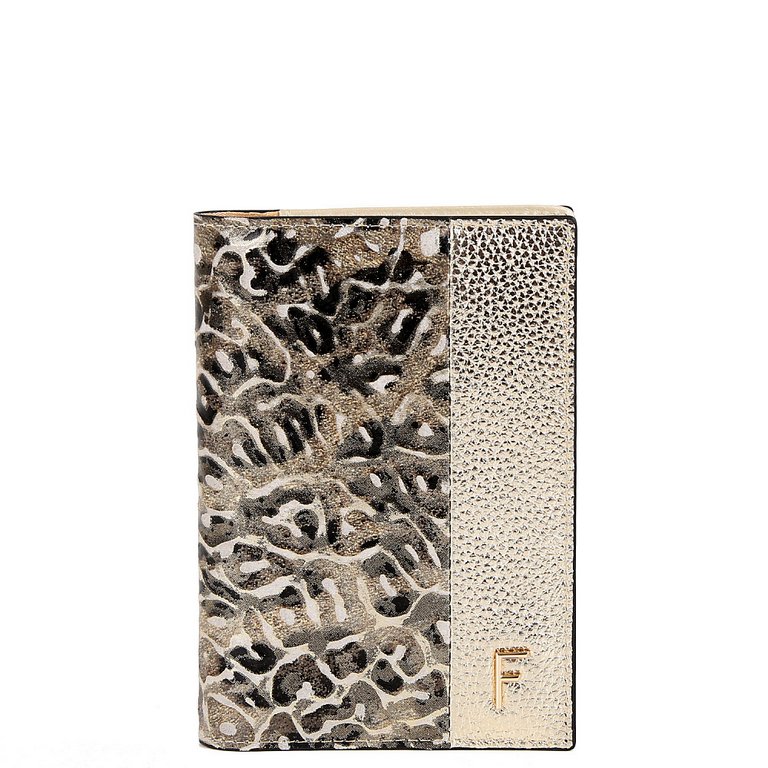 Обложка для документов FABRETTI женская, нат. кожа, 10*14*1,8см, золотой