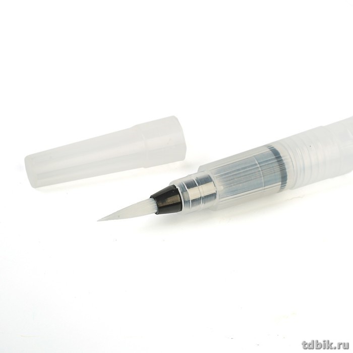 Кисть  с резервуаром круглая средняя, синтетика