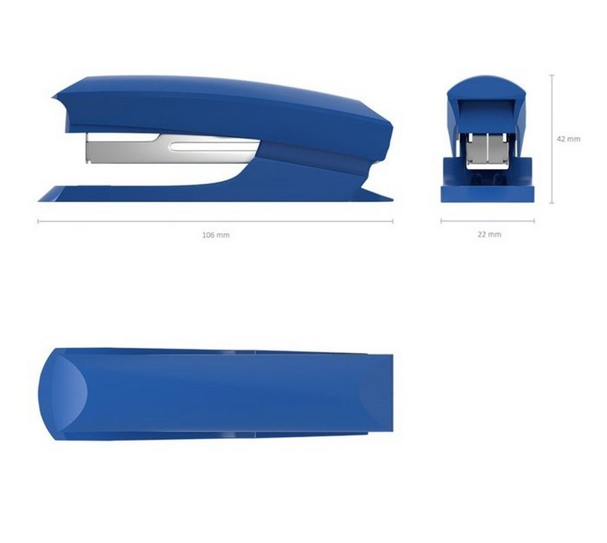 Степлер № 10 до 20л Erich Krause ECO ассорти с антистеплером (глубина 50мм)