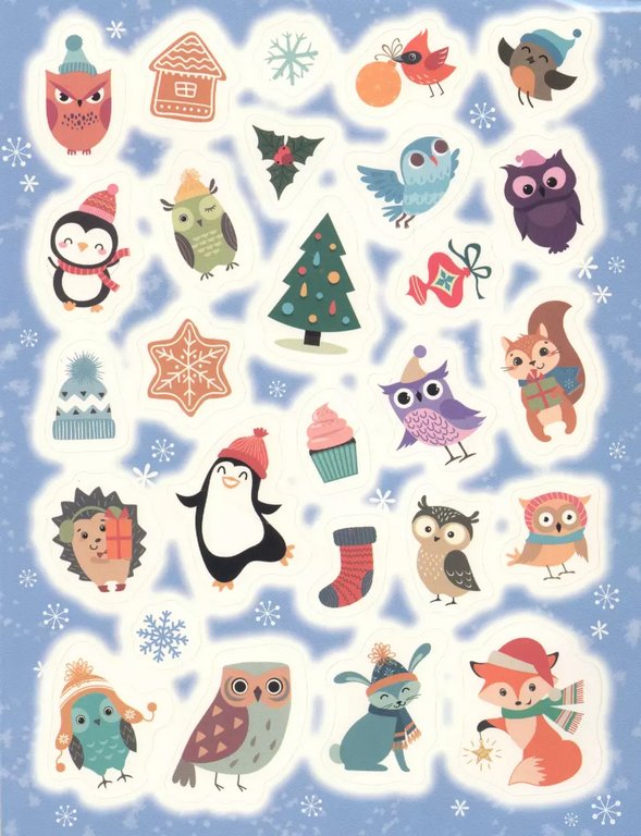 Набор наклеек 100 шт "Самые зимние наклейки" Росмэн
