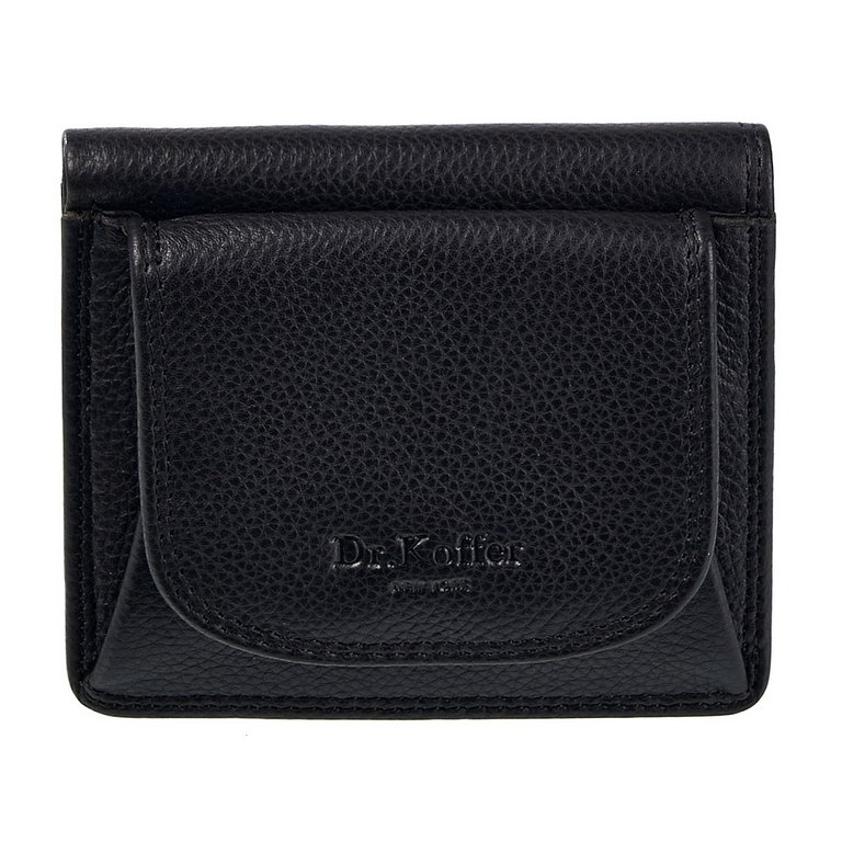 Портмоне Dr.Koffer 10*9 см нат. кожа, черный