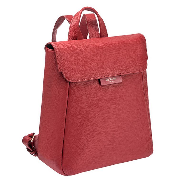 Рюкзак женский Dr.Koffer, нат. кожа, красный