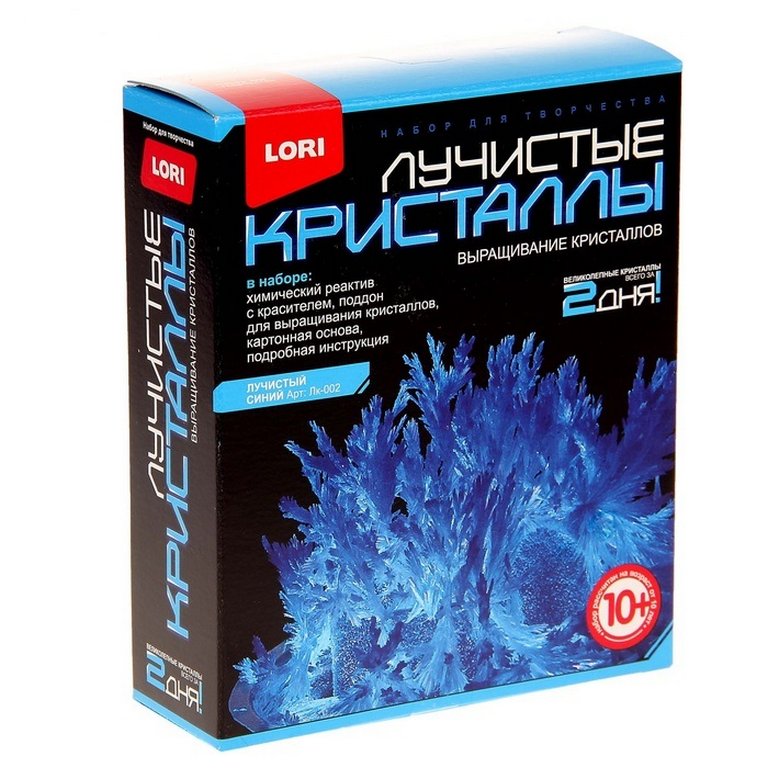 Игра научная 10+ Выращиваем кристаллы Синий Lori