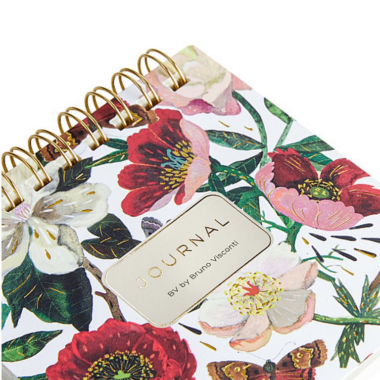 Блокнот А7  60л.,  90*90 мм, на гребне Bruno Visconti "POCKET JOURNAL. Пионы"