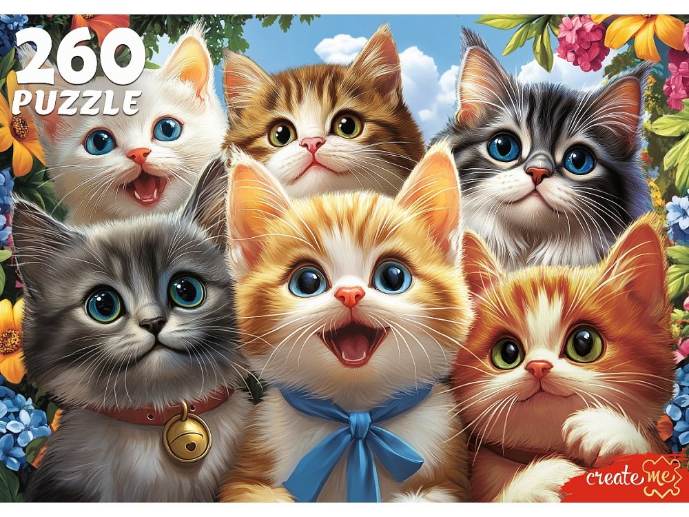 Пазлы  260 дет. "Селфи очаровательных котят" Рыжий КОТ