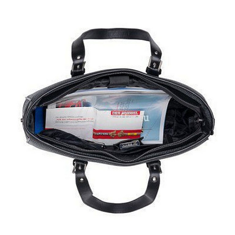 Сумка для документов Dr.Koffer, нат. кожа, черная