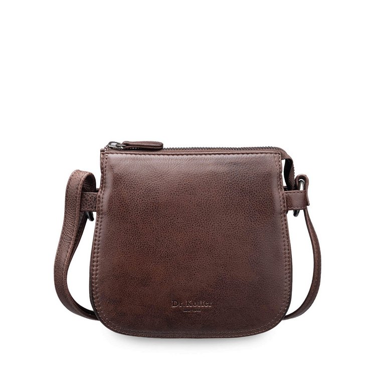 Сумка женская Dr.Koffer 18х16х7см см, нат.кожа коричневая